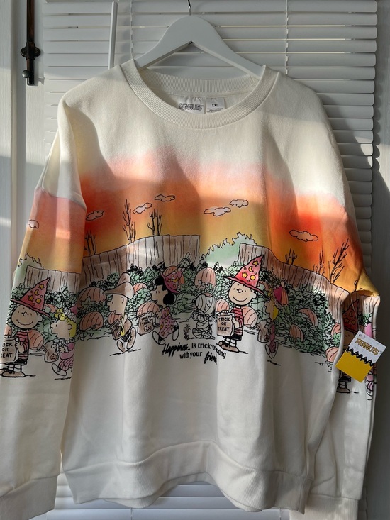 Peanuts Sweaters - Peanuts Gang Halloween Sunset Scene Sweatshirt